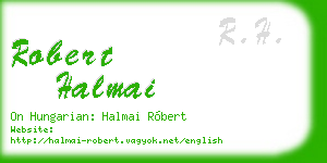 robert halmai business card